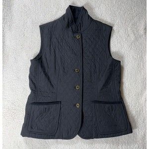 Talbots Established 1947 Women’s Black Button Up Vest Size‎ Small Petite
